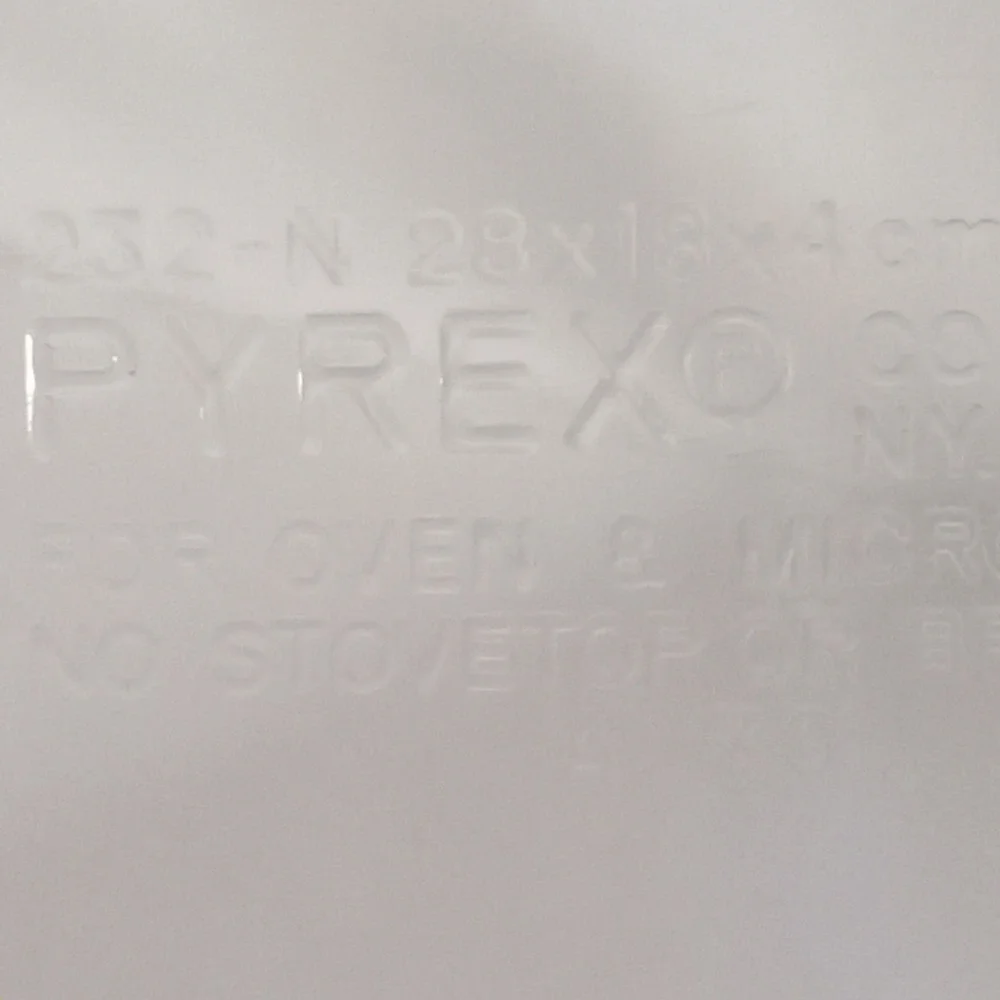 Pyrex 232-N Clear Glass Rectangular Baking Casserole Dish 2 Quart 28x18x4cm USA